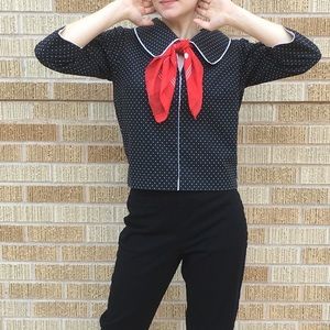 vintage 1960s blouse mod retro Make an Offer